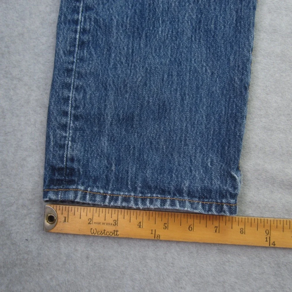 Levi 501 Jeans‎ Mens 34X30 Blue Button Fly Medium Wash Denim Straight Leg Retro